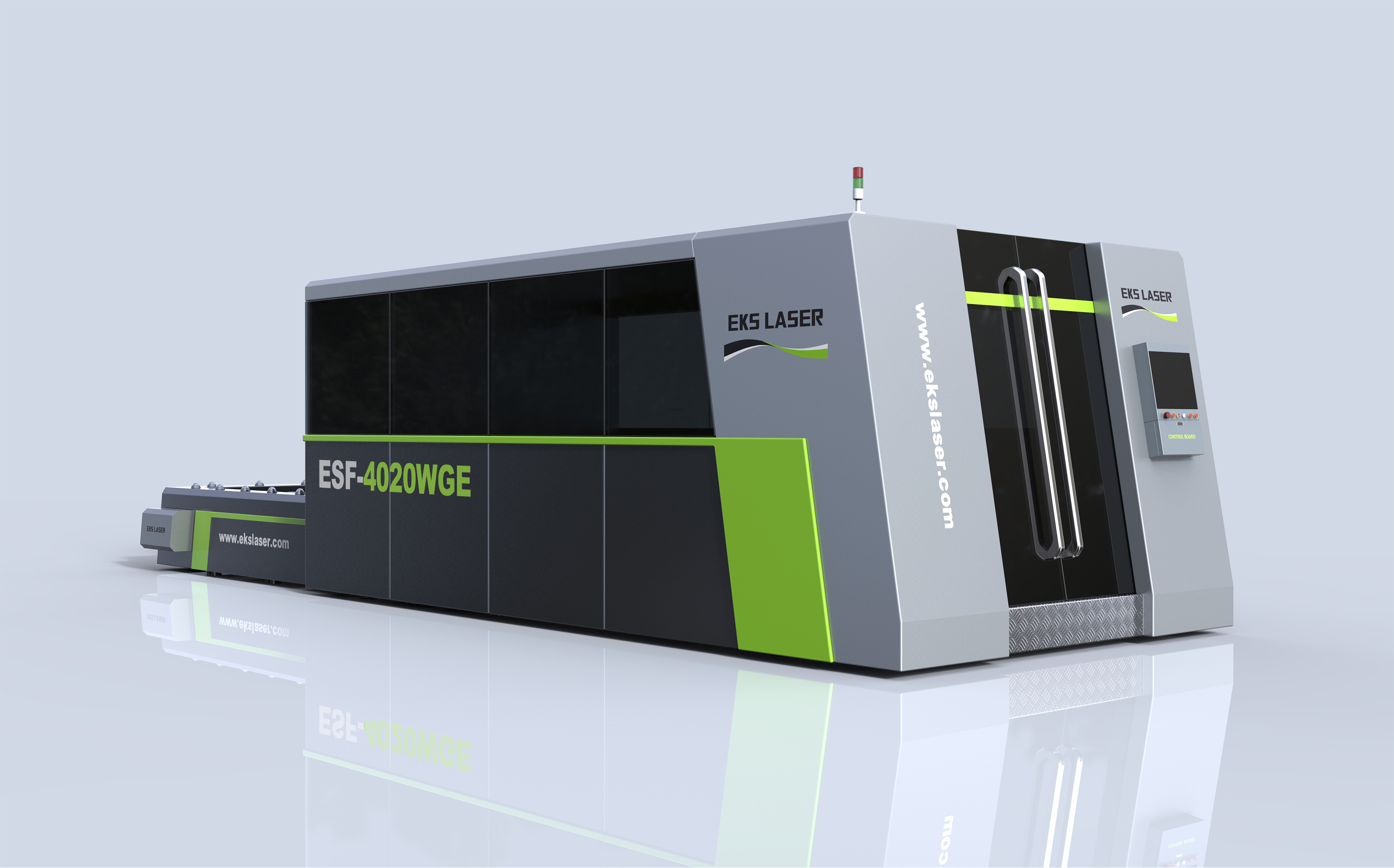 High efficiency fully enclosed dual platform CNC laser cutting machine