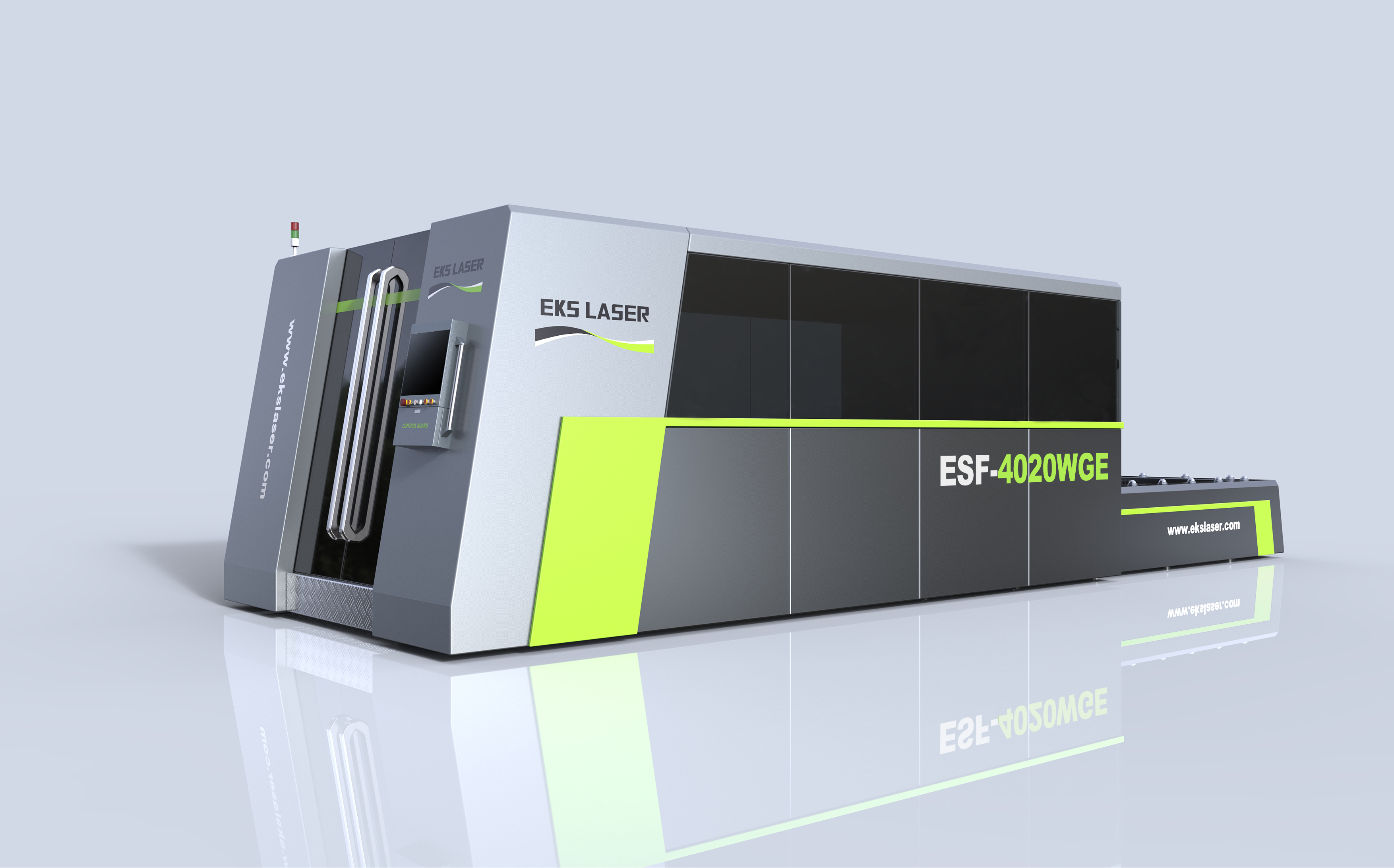 High efficiency fully enclosed dual platform CNC laser cutting machine