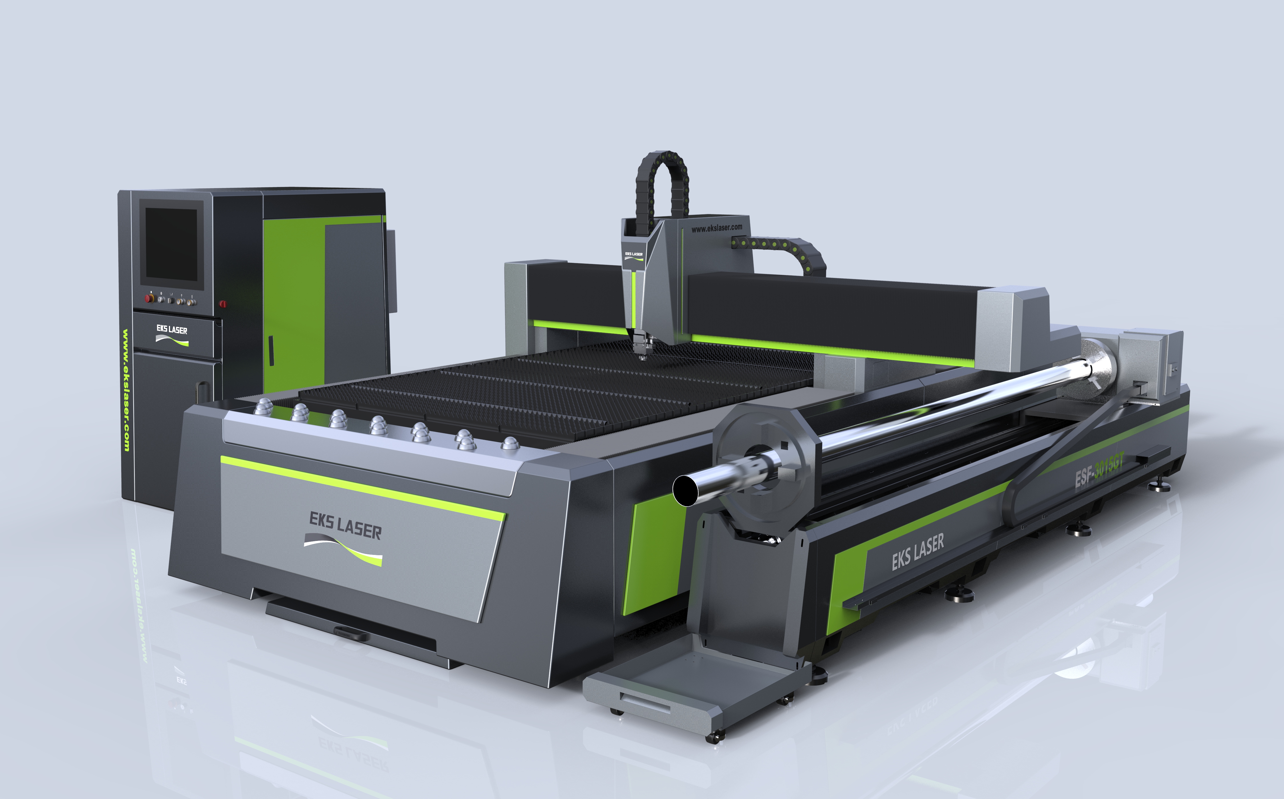 Safety type large format tube sheet integrated laser cutting machine